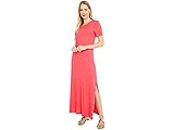 Michael Michael Kors Women's T-Shirt Midi Grommet Dress in Geranium S