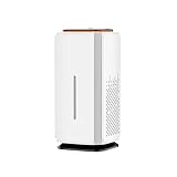 Heimluftreiniger, Luftreiniger Lufterfrischer Heimautomatischer Rauchmelder HEPA-Filter Autoluftreiniger USB-Kabel Geräuscharm mit Nachtlicht Desktop (Color : White)