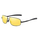 AIHUA-Shop. Polarisierte Sonnenbrille Männer Augen schützen Sonnenbrille mit Zubehör Unisex Fahren Brille (Color Name : Gold)