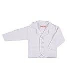 Cocolina4kids Baby Jungen Sakko Strickjacke Weiß oder Ivory Taufanzug Jacke Sakko (68, weiß)