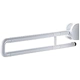 IVQAPP Toilet Grab Bar Handrail Handicap Rails Bathroom Safety Support Shower Non Slip Handle Seat Support Hand Grips Guard Frame for Pregnant Bariatric (White 70CM)