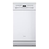 Midea SF 5.45NW wi Geschirrspüler 45cm Spülmaschine mit WIFI/Geschirrspüler Freistehend & Unterbau / 9 MGD / 47 db / 6 Programme / 63 kWh/100 Zyklen -weiß Energieklasse E