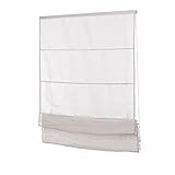 Ventanara Fenster Raffrollo tageslicht Raffgardine Faltvorhang Montage ohne Bohren inklusive Klemmträger (50 x 130 cm, Taupe)