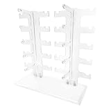 VONGLYHOO Sonnenbrille Rack, Acryl zweireihen Gläserhalter Ausstellungsständer für 10 Paar Gläsern Haltung