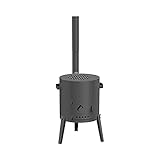 Ø36 Utschak Uchag Feuer-Ofen mit Abzugsrohr für Kazan 8 - 12 L, Grillen Kohle Kessel Außenküche Feuerstelle Учаг плов Печь для казанов