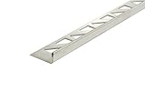 Dalsys Fliesenschiene Winkelprofil L-Profil Edelstahl Fliesenprofil Höhe 10mm, Länge 250