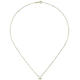 Halskette mit Anhänger Herz Halsschmuck Collier aus 375 Gold Gelbgold 42