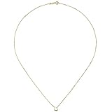 Halskette mit Anhänger Herz Halsschmuck Collier aus 375 Gold Gelbgold 42