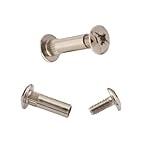 HMH-Shop Hülsenschraube Möbelverbinder M4 M6 Schrankverbinder 30-40mm 36-48mm Möbelschrauben vernickelt Möbelverbindungsschrauben Regale verbinden (100, M6 x 39-45mm)