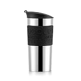 Bodumtravel mug Thermobecher aus Edelstahl (Doppelwandig, Spülmaschinengeeignet, 0,35 liters) Schw