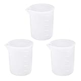 3 Stück Messbecher aus Silikon, 100ml Silikon Becher Silikon Messbecher DIY-Harz Klebewerkzeuge für Antihaft-Mischbecher Backen zu H