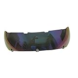 Rauchfarben Helm Len Visier Peak Fit for MASEEI 610 Ironman Motorradhelme (Farbe : Rainbow)