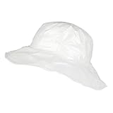 Toutacoo, Regenhut, Schlapphut, Breitkrempiger Hut, Damen, Vinyl (Weiß)
