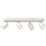B.K.Licht I 4-flammige Spotlampe I Deckenlampe schwenkbar I drehbar I GU10 I Weiß I ohne L