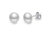 'PEARL' Perlenohrringe aus 925 Sterling Silver mit echter Süsswasserperle (4.0mm) Perlenohrstecker von MARTH