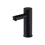 Kupfer Automatischer Sensor Wasserhahn Becken Einzel Kalt Schwarz Wasserhahn Heiß Smart Sensor Infrarot Handwaschbecken W