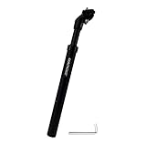 Jane Eyre Federsattelstütze hochwertigem Fahrrad Sattelstütze, Durchmesser 27,2, 30,8 oder 31,6 mm，Sattelstütze Gefedert mit 350mm Länge für Trekkingrad, E-Bike, MTB und Cityrad (Schwarz 31,6mm)
