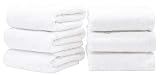 ZOLLNER 6er Set Handtücher, 50x70 cm, 100% Baumwolle, 650g/qm, weiß