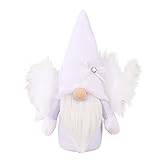 Engel Ostern Wichtel Puppen Osterwichtel mit Engelsflügel Ostern Dekoration Handgemachte Ostern Wichtel Zwerg Festliche Geschenke für Kinder Deko Ostern Plüschpuppe Dekorationen (Rosa) (Wei?)