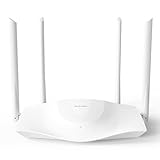 Tenda RX3 Wi-Fi 6 WLAN Router, 1202 Mbit/s 5 GHz, 574 Mbit/s 2,4 GHz, AX1800 Dual Band, Quad-Core, 1 Gigabit WAN Port, 3 Gigabit LAN Ports, Access Point Modus, APP Steuerung [Exklusiv bei Amazon]