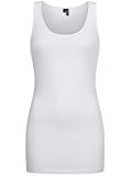 VERO MODA Damen Tank Top VMMaxi My Soft Long Basic Damentop 10185110 Bright White M
