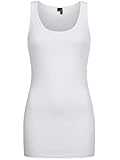 VERO MODA Damen Tank Top VMMaxi My Soft Long Basic Damentop 10185110 Bright White L