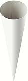 Heyda 204870070 Schultüten-Rohlinge (Höhe 70 cm, Durchmesser 19 cm, Karton, 380g/m²) weiß