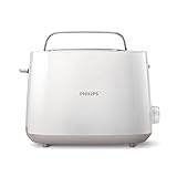 Philips Domestic Appliances HD2581/00 Toaster, integrierter Brötchenaufsatz, 8 Bräunungsstufen, weiß