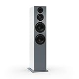 Nubert nuBoxx B-70 | Standlautsprecher in Weiß/Grau | 1 Stück Passivbox | Lautsprecher für Stereo & Musikgenuss | Standbox neben dem Lowboard | Lautsprecher mit 3 Wege Technik | Box für Heimk