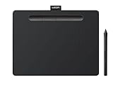 Wacom Intuos Medium Zeichentablett - Tablet zum Zeichnen & zur Fotobearbeitung mit druckempfindlichem Stift schwarz - Ideal für Home-Office & E-Learning