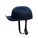 TKYDM Open Face Retro Motorrad Halbhelm für Damen & Herren ECE-zugelassen im Deutschen Stil Moped Roller Helm Schädelmütze Sommer Baseballmütze Jet Style H