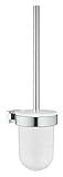 GROHE Essentials Cube Bad-Accessoires -Toilettenbürstengarnitur (Material: Glas / Metall) chrom, 40513001