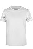 Herren T-Shirt zum besticken Bedrucken Basic Shirt in White Größe: XL