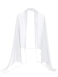Wedtrend Damen Stola Chiffon Schal Sommer Scarves Muslim Kopftuch Halstuch Hijab für Abendkleid Braut Hochzeit Sonnenschutz WTC30006 White1