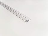 KRISTHAL Schiebetürdichtung hochtransparent (Überlappungsdichtung) aus Polycarboat, senkrecht mit 90°-Lippe, Duschdichtung für 6/8 / 10 mm Glas, Dichtlippe mit 200 cm Länge - Art.Nr. S004 (8 mm Glas)