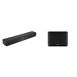 Denon Home Sound Bar 550 kompakte Heimkino Soundbar mit Dolby Atmos, DTS:X & Home 250 Multiroom-Lautsprecher, HiFi Lautsprecher mit HEOS Built-in, Alexa integriert, WLAN, schw