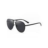 Dabeigouztaiyj Sonnenbrille Herren, 1 STÜCKE Floating Polarisierte Sonnenbrille 100% UV-Schutz Ideal zum Angeln und Bootfahren (Color : Black)