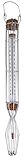 Lantelme 220 Grad Kesselthermometer Zuckerthermometer mit Drahtfassung 36cm zum einkochen von Zucker Marmelade 2464