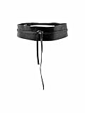 PIECES Damen VIBS Leather TIE Waist Belt NOOS Gürtel, Schwarz (Black Black), 75