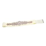 Crystal Belt, Beige Satin Mit Kristallen Und Blumendekor Braut Schärpe Hochzeit Gürtel Für Braut Und Brautjung