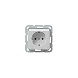 Gira 0457015 SCHUKO-Steckdose 16 A 250 V~ mit Beschriftungsfeld, System 55, g