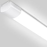 Oeegoo LED Feuchtraumleuchte 60CM, Led Röhre 20W 2000LM, IP66 Wasserdichte LED Deckenleuchte, LED Lampe für Garage Keller Werkstatt Feuchtraum Bad Büro Warenhaus Hobbyraum, Neutralweiß 4000