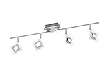 Trio Leuchten LED-Deckenleuchte Paradox, Chrom, aluminium Gebürstet, acryl weiß, 871910406