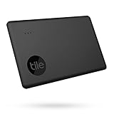 Tile Slim (2022) Bluetooth Schlüsselfinder, 1er Pack, 60m Reichweite, inkl. Community Suchfunktion, iOS und Android App, kompatibel mit Alexa und Google Home, schw