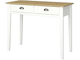 Schreibtisch rechteckig 2 Schubladen Home Office Modern Design Massivholz Kiefer pflegeleicht MDF Holz Metallgriffe 100 x 45 x 76,5