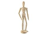 Mannequin Holzpuppe 30 cm von Nassau Fine Art als hervorragende Zeichenvorlage für Künstler. Bewegliche Gliederpuppe aus Holz zum Darstellen der menschlichen Prop