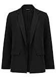 Sublevel Damen Blazer klassisch Office-Blazer Business-Jacke Black S/M