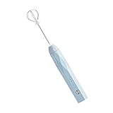 SVNA Multifunktionaler elektrischer Milchaufschäumer Kabelloser,tragbarer,leiser,geräuscharmer Handrührbesen mit DREI Geschwindigkeiten (Color : Blue)