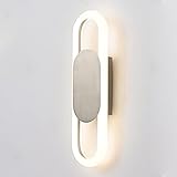 HANMOU Lampe Innen LED Lampe Schlafzimmer Wohnzimmer Flur Lampe Kreative Einfache Nachttischlampe Gang Oval Wandleuchte,Gelb,32×9.5×2