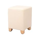 LXLAMP Sitzhocker mit Stauraum Faltbare Sitzbank Hocker Platz Ottoman Puff Sofa Retro Leder Abdeckung Fußstütze Freizeit Bank Fuß Hocker Pier for Wohnzimmer Oder Schlafzimmer (Color : Beige)